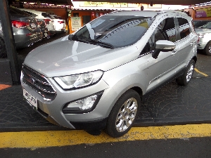 ECOSPORT TITANIUM 2.0 FLEX 2019 Completinha, Automática, com TETO, Airbag, Abs, B.Couro, Som, Alarme, cor Prata, Roda Liga, é TOP de Linha, Conservada.
