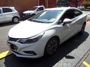 CRUZE LTZ 1.8 FLEX 2018 Completo, Automático, Piloto, B.Couro, Airbag, Abs, Som Midia, Alarme, Roda Liga, cor Branca, U.dono, Ipva Pago, Novinho