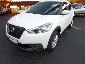 KICKS S. DIRECT. CVT 1.6 FLEX 2020 Completa, Automática, Airbag, Abs, Som Midia, Alarme, Cor Branca, Camera de Ré, Conservada