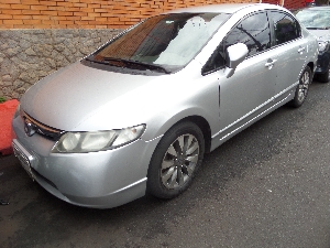 CIVIC LXS 1.8 FLEX 2007 Completo, Automático, B.Couro, Som, Alarme, Airbag, Abs, Roda Liga do EXL,, na Cor Prata, Conservado